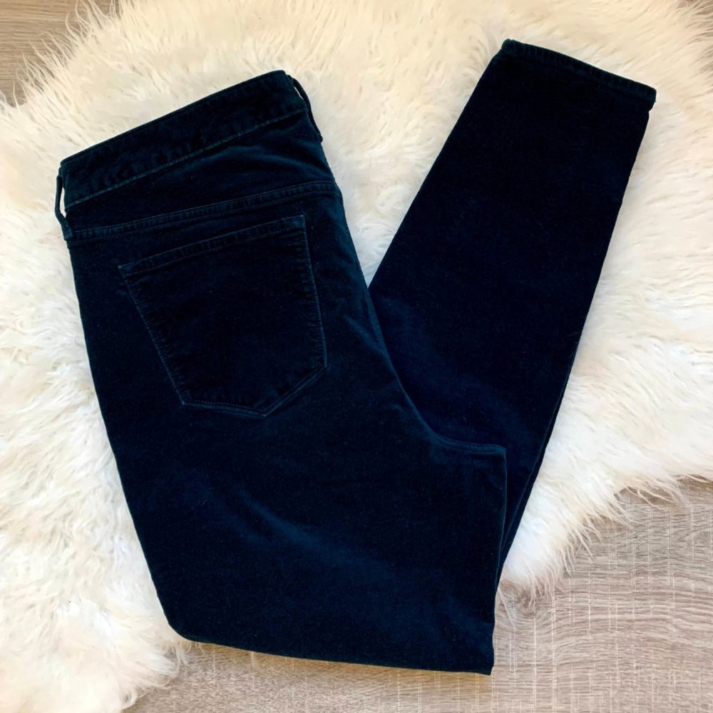 Old Navy dark teal velvet Rockstars, size 18